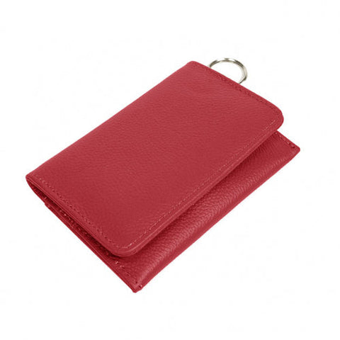 RFID Genuine Leather Key Ring Wallet - 5 Colors