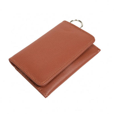 RFID Genuine Leather Key Ring Wallet - 5 Colors
