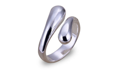 Tear Drop Ring in Sterling Silver