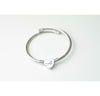 Initial Heart Charm Letter Cable Bracelet