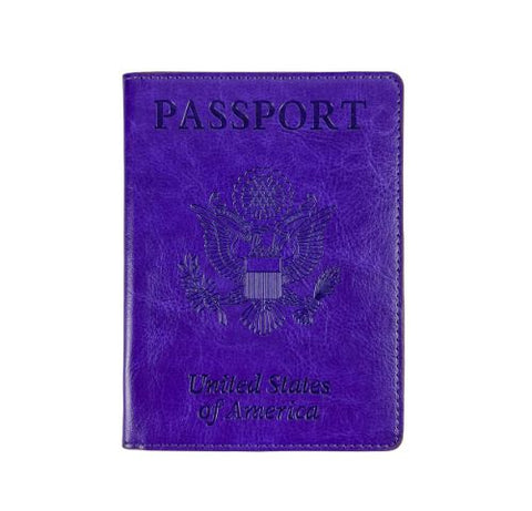 Leather Crossbody Bag with CDC Passport Holder- 5 Colors
