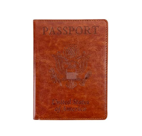 Leather Crossbody Bag with CDC Passport Holder- 5 Colors