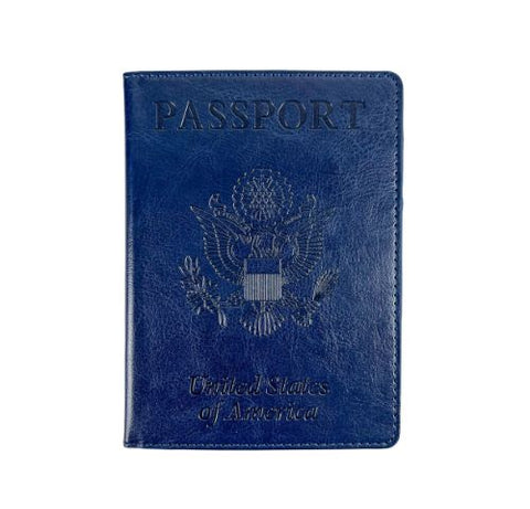 Leather Crossbody Bag with CDC Passport Holder- 5 Colors