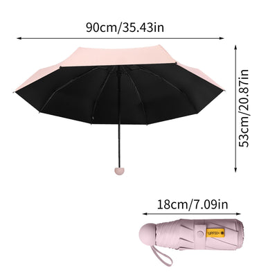 Mini Capsule Umbrella with UV Protection