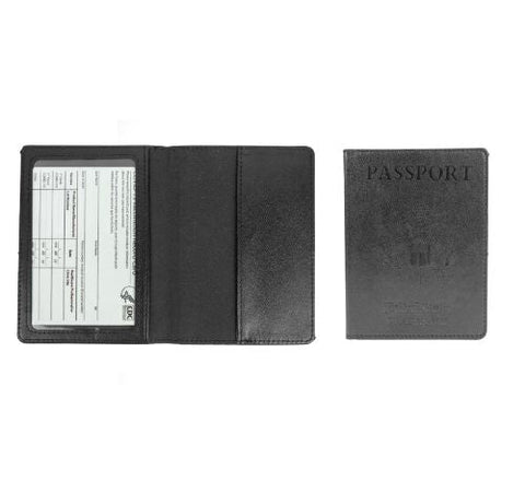 Passport Holder with CDC Vaccination Card Protector - 13 Colors