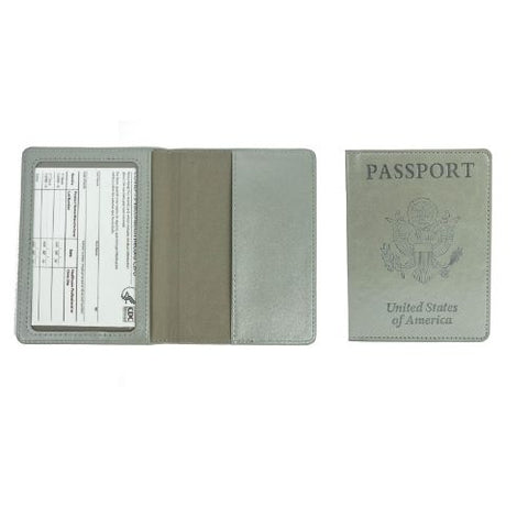 Passport Holder with CDC Vaccination Card Protector - 13 Colors