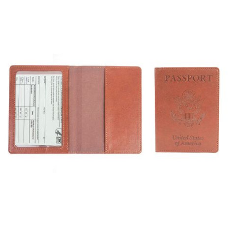 Passport Holder with CDC Vaccination Card Protector - 13 Colors