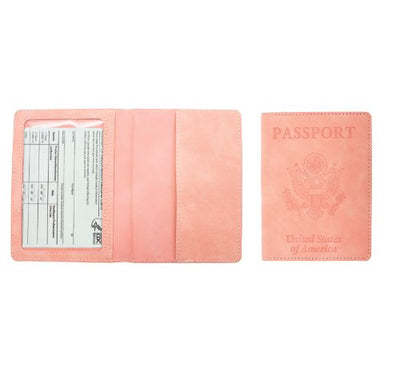 Passport Holder with CDC Vaccination Card Protector - 13 Colors