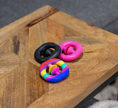 3 Pack: Stress Relieving Snapper Fidget Toy (Assorted Colors)